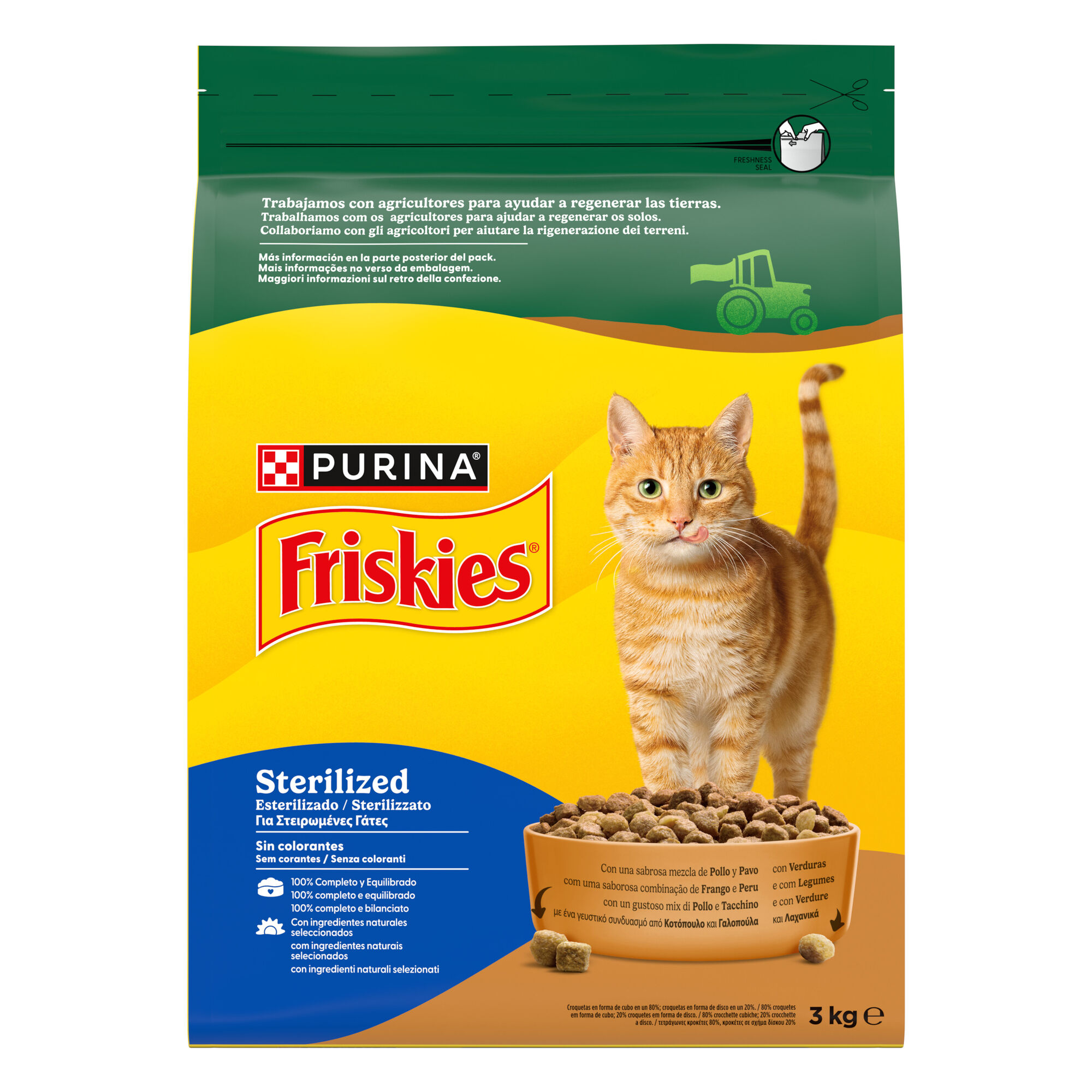 Ra&ccedil;&atilde;o para Gato Adulto Esterilizado Peru e Legumes Purina Friskies