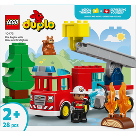 LEGO Duplo - Cami&atilde;o dos Bombeiros com Mangueira e Bombeiro - 10473