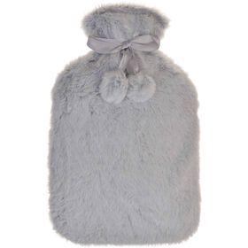 Saco &Aacute;gua Quente Cinza Claro Pompons Kasa
