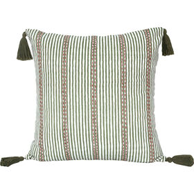 Almofada Quadrada 45x45cm Riscas Verde