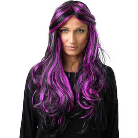 Peruca Cabelo Ondulado Roxo