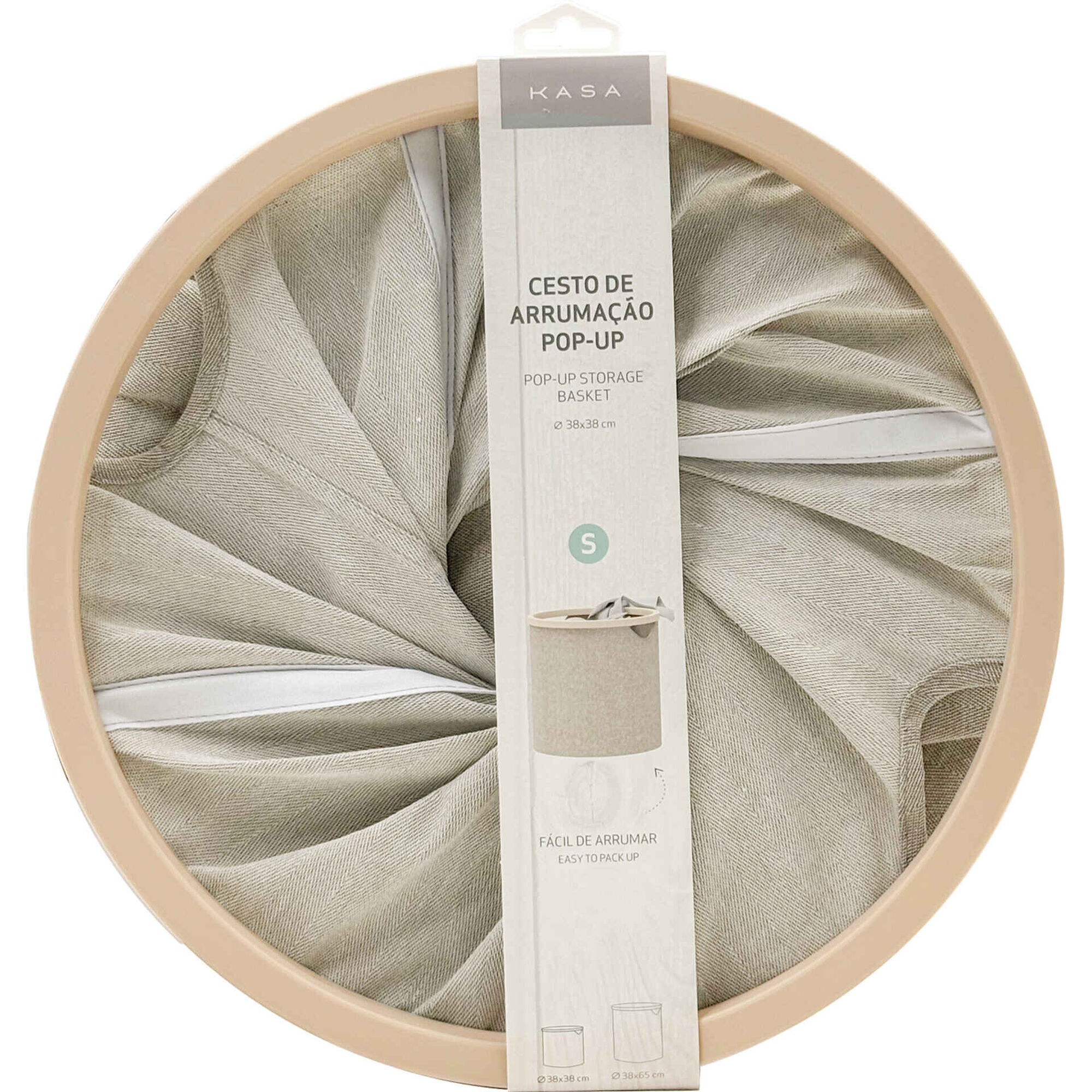 Cesto de Arruma&ccedil;&atilde;o Pop-up 38x38cm Kasa