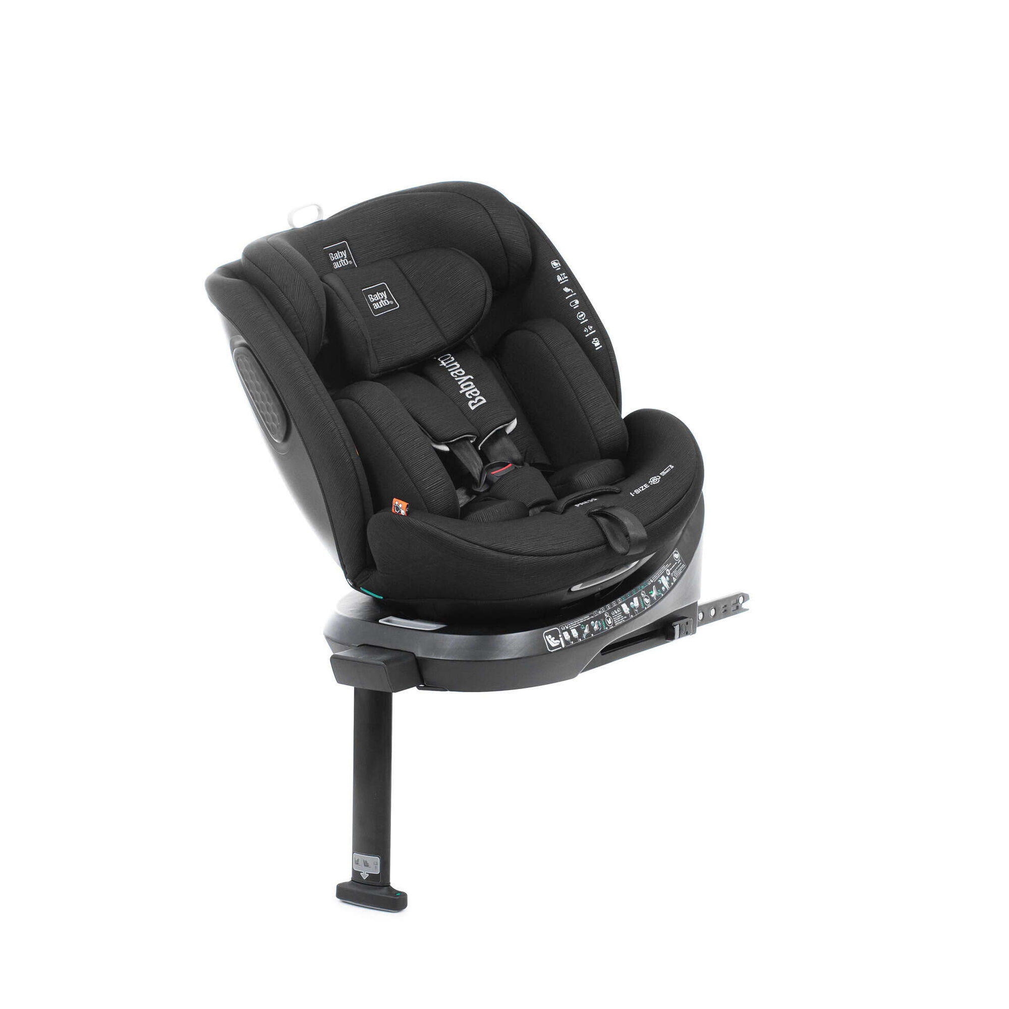 Cadeira Auto I-Size 40-150cm Isofix Rotativa Preta Core Babyauto