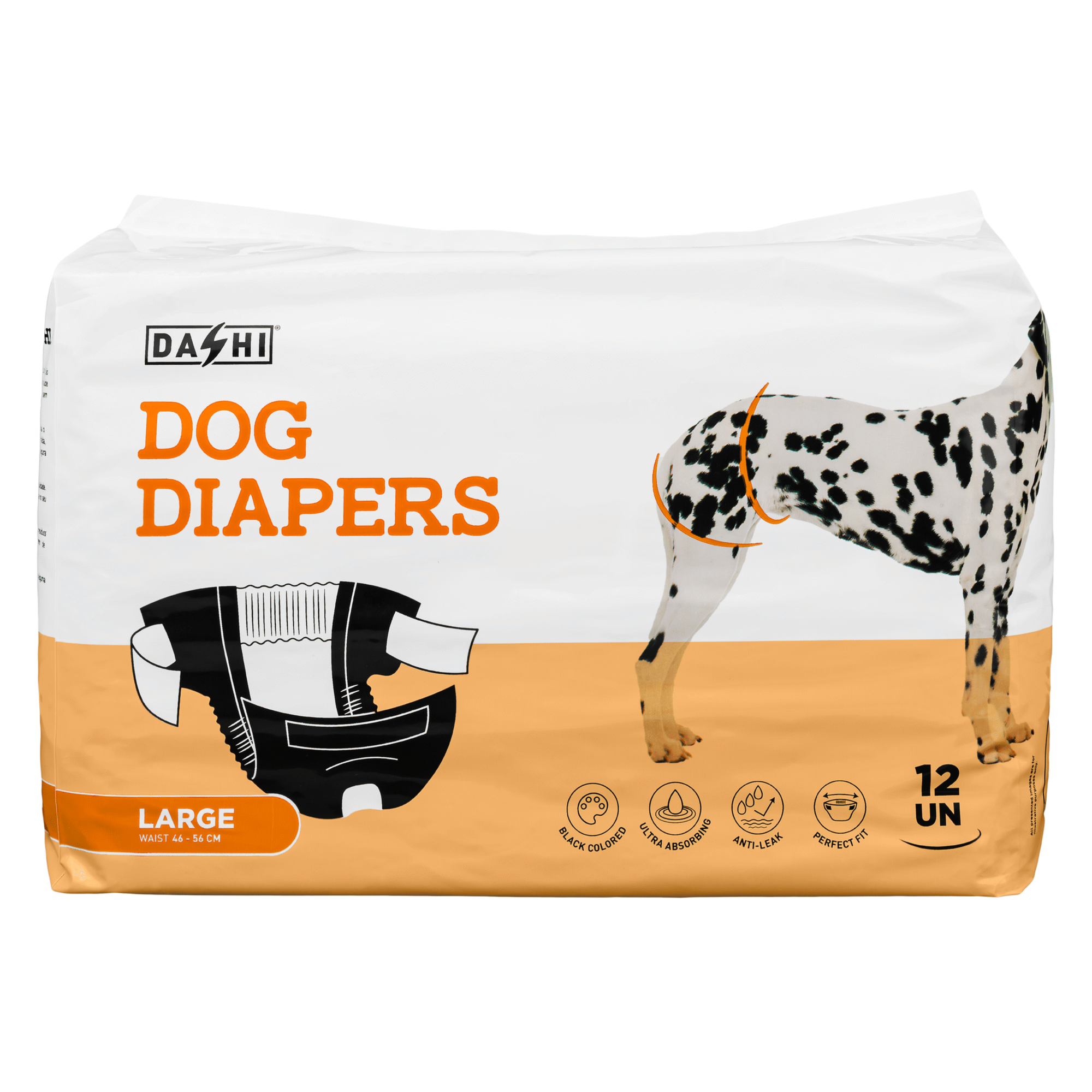 Fraldas Descart&aacute;veis para C&atilde;o L (46-56cm) Dashi