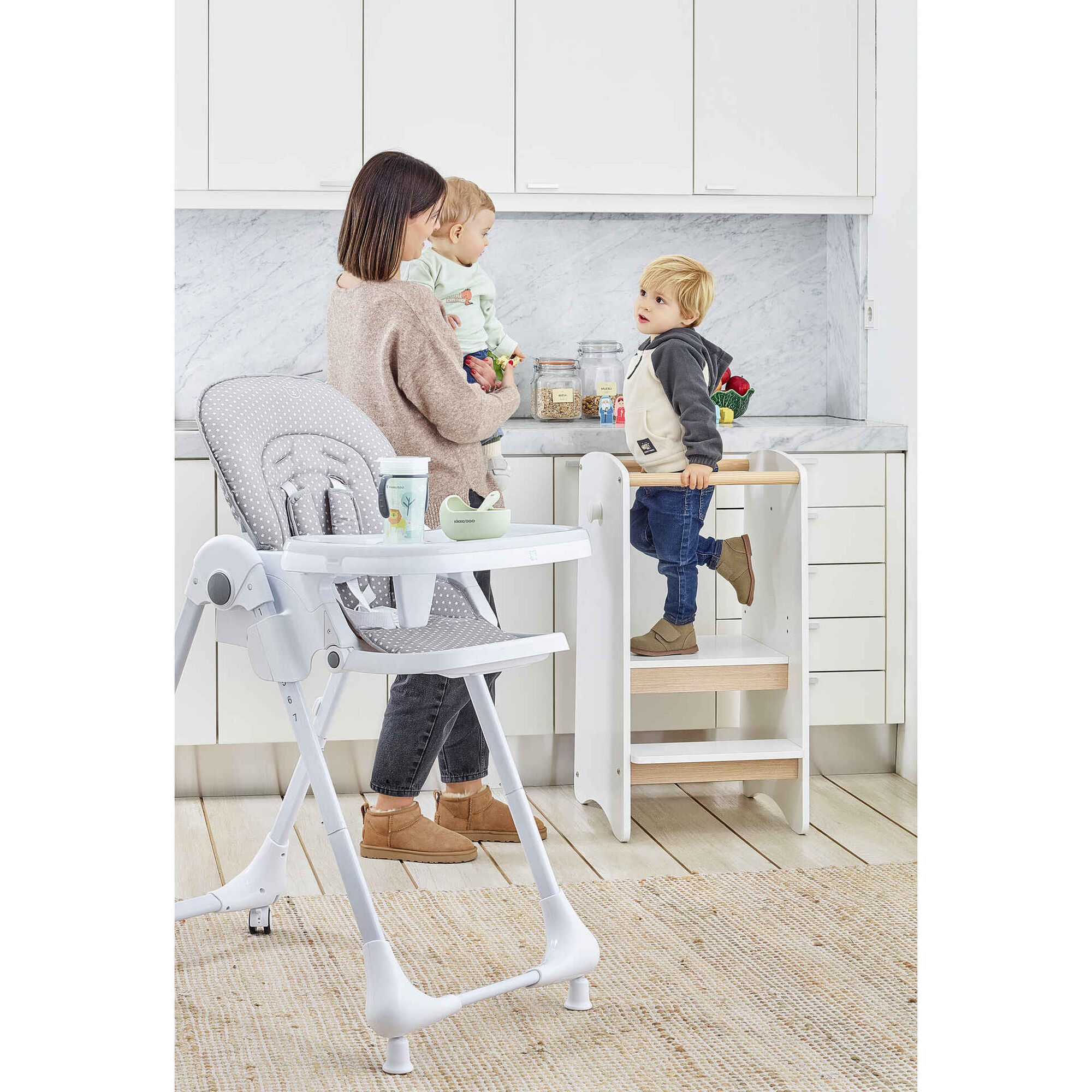 Cadeira de Refeição Cinza Ursinho