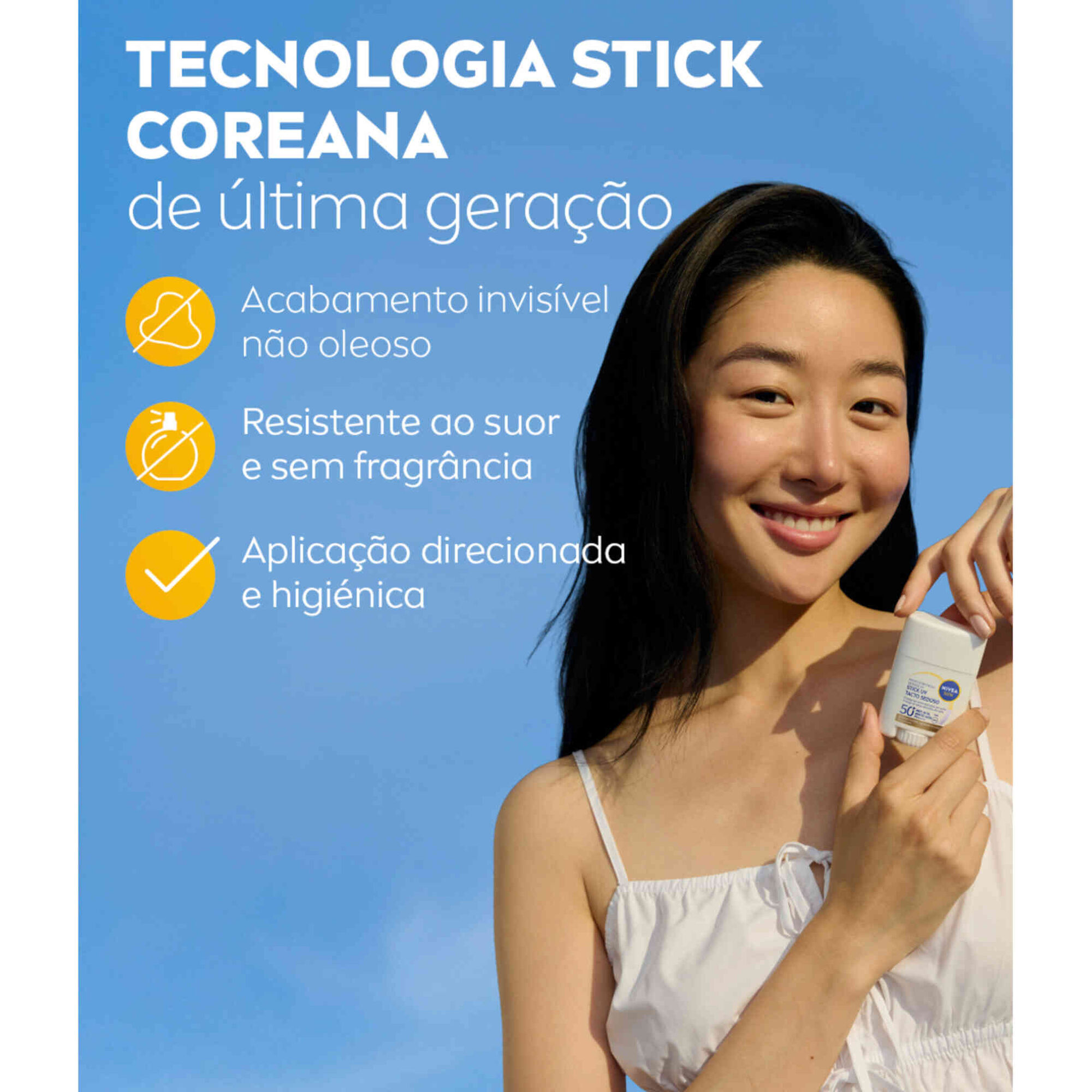 Protetor Solar Rosto Stick UV Especialista FP50+ Nivea Sun