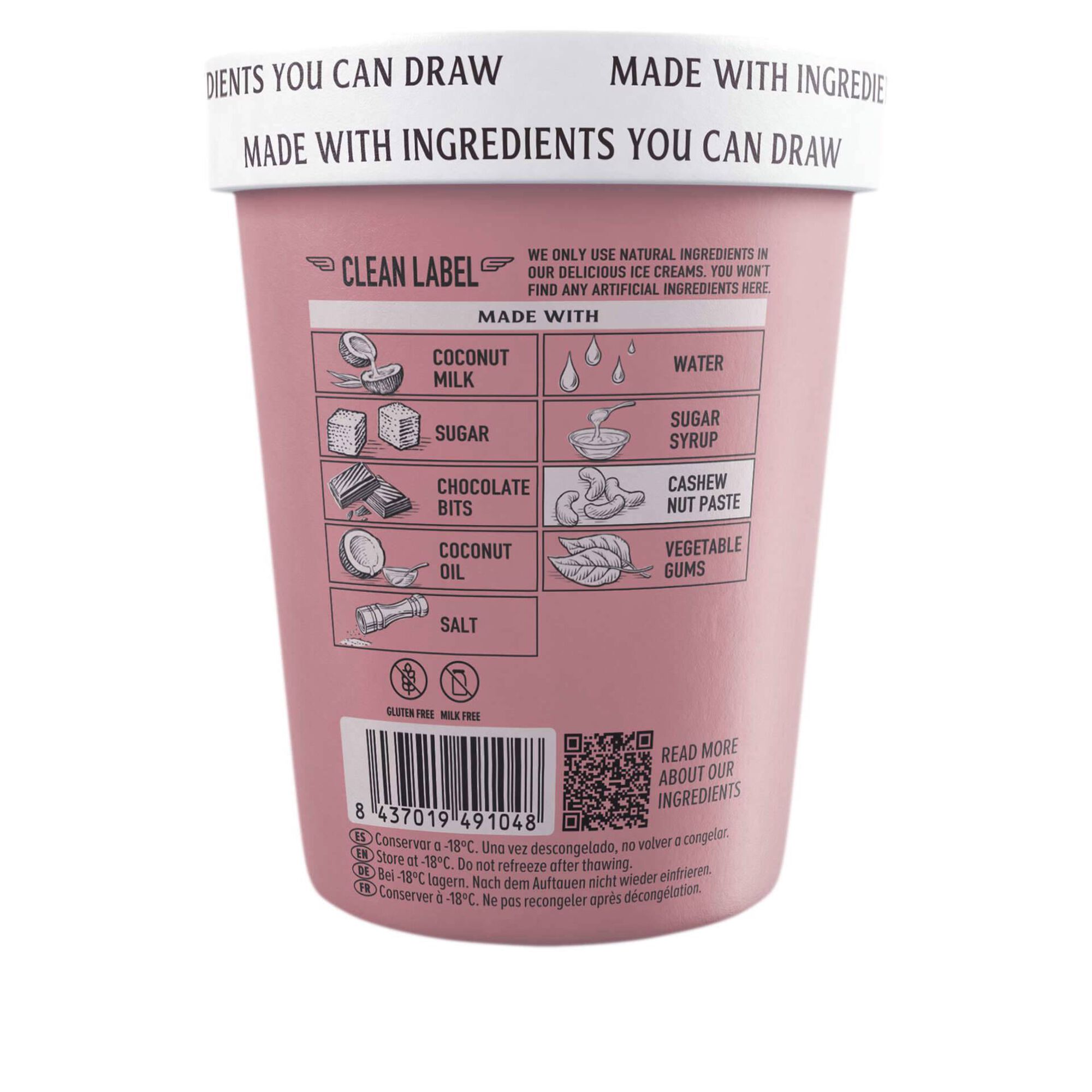 Gelado Straccia-Coco Vegan sem Gl&uacute;ten