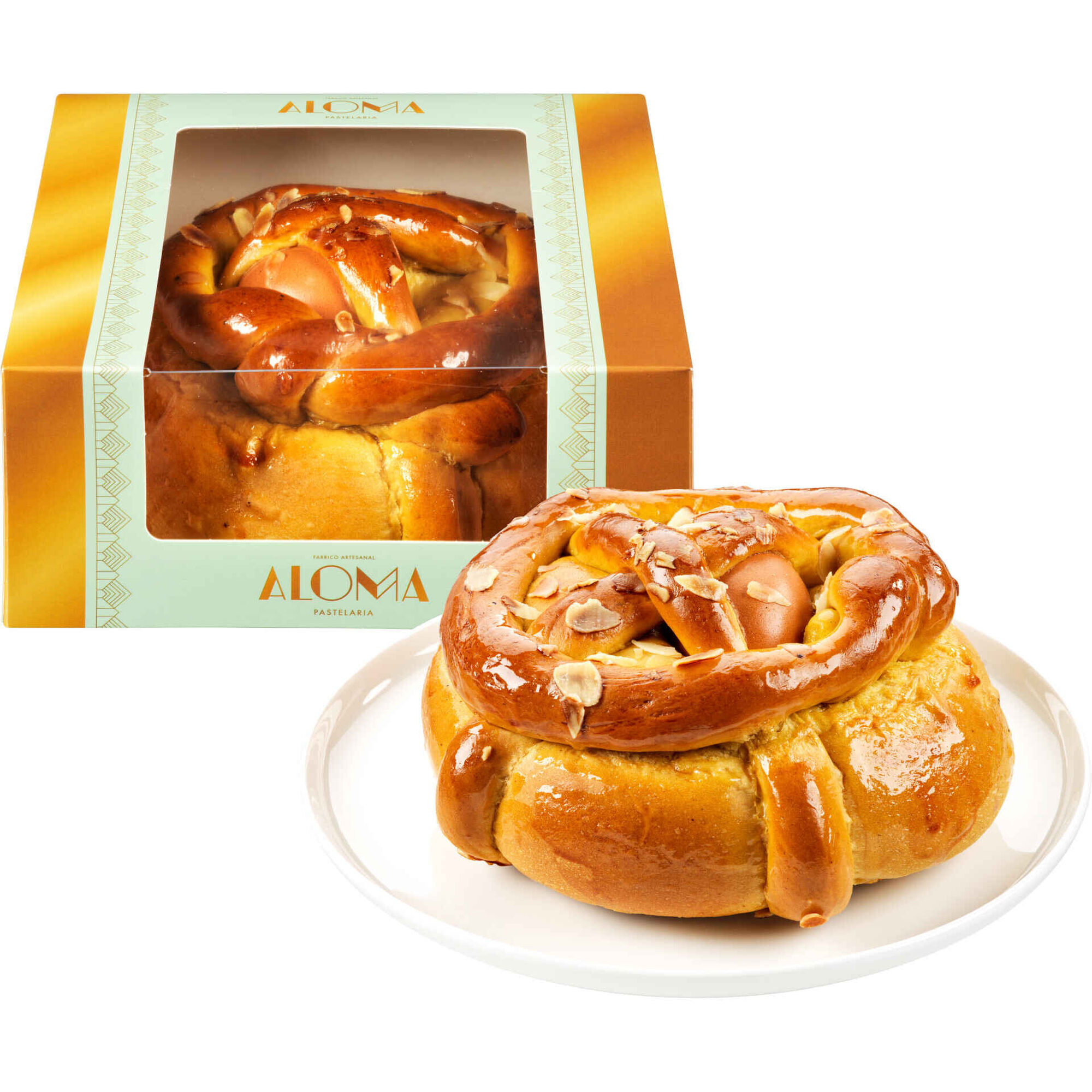 Folar de P&aacute;scoa com Ovo Pastelaria Aloma