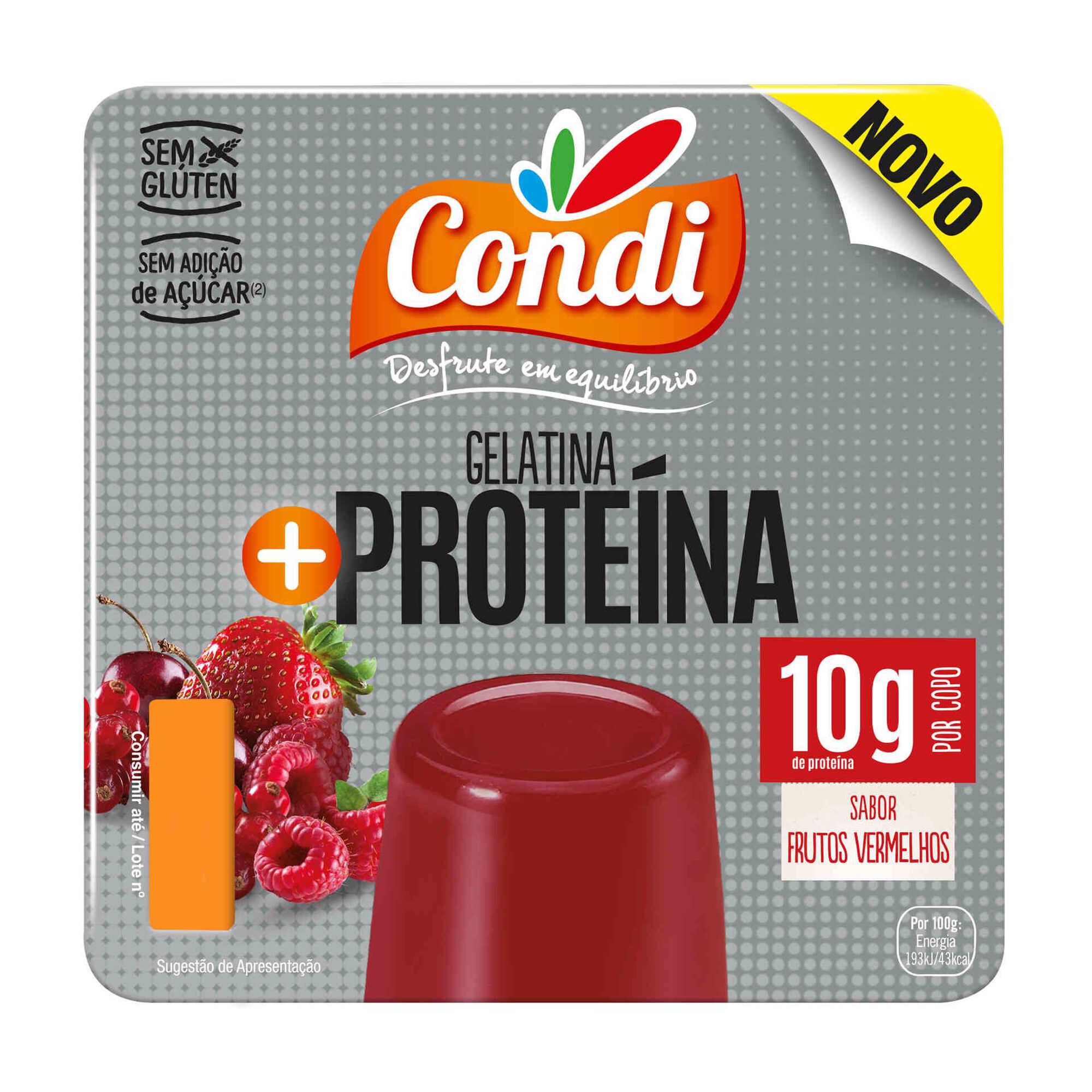 Gelatina Pronta + Proteína Frutos Vermelhos