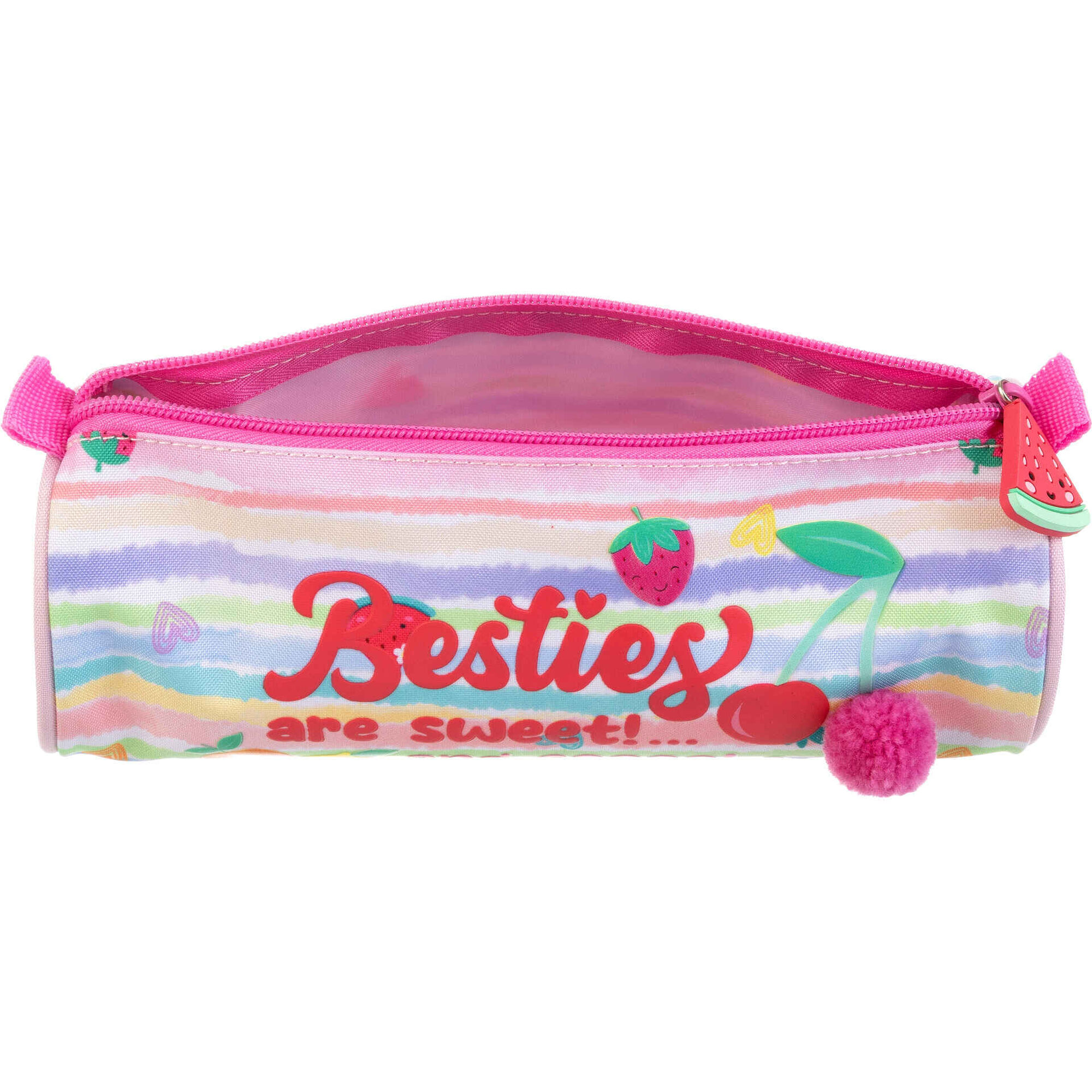 Estojo Redondo Rosa Frutas Note!