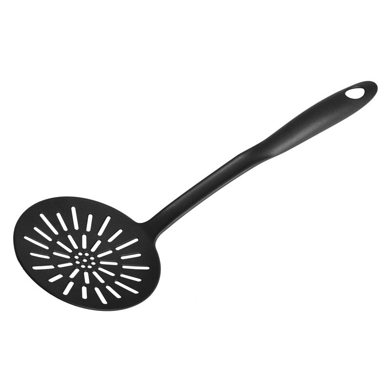 Escumadeira Plástico Preta Basic Kasa
