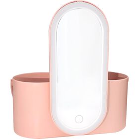 Caixa com Espelho e Led Rosa Marshmallow