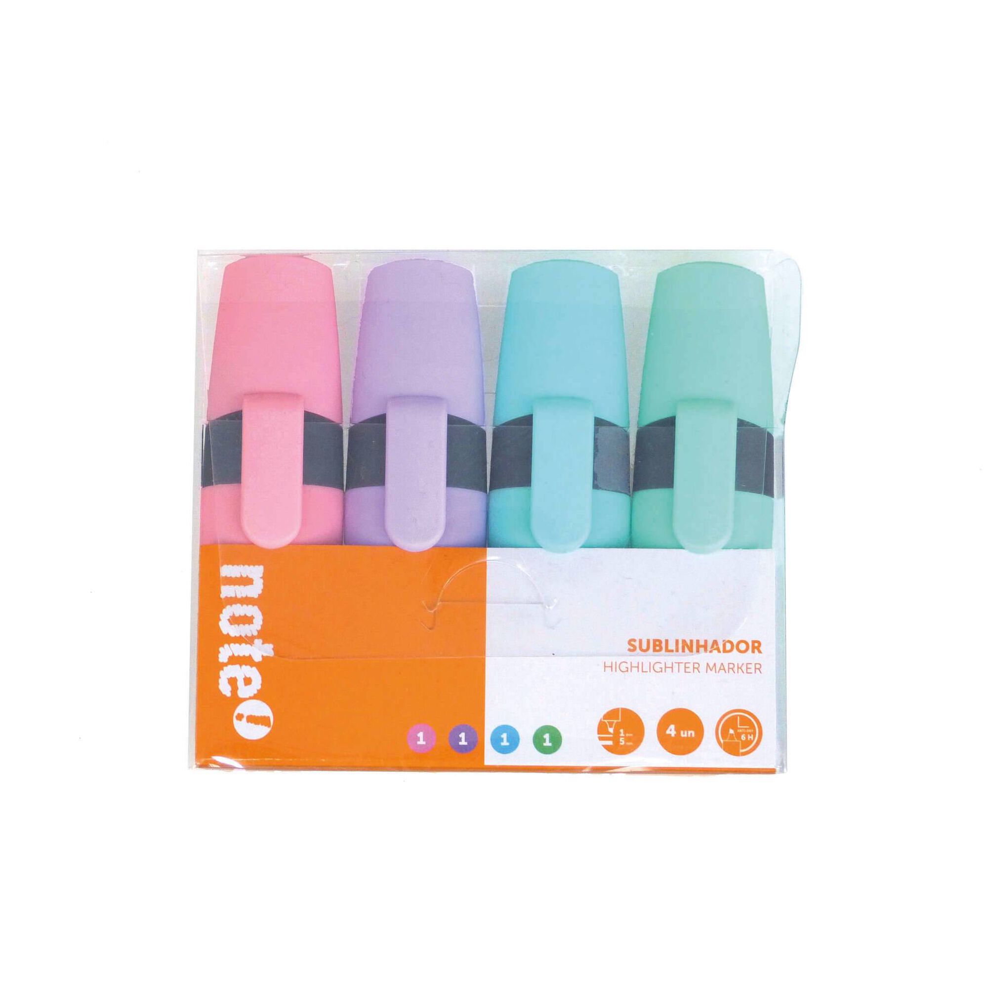 Sublinhador de Tinta Fluorescente e Pastel