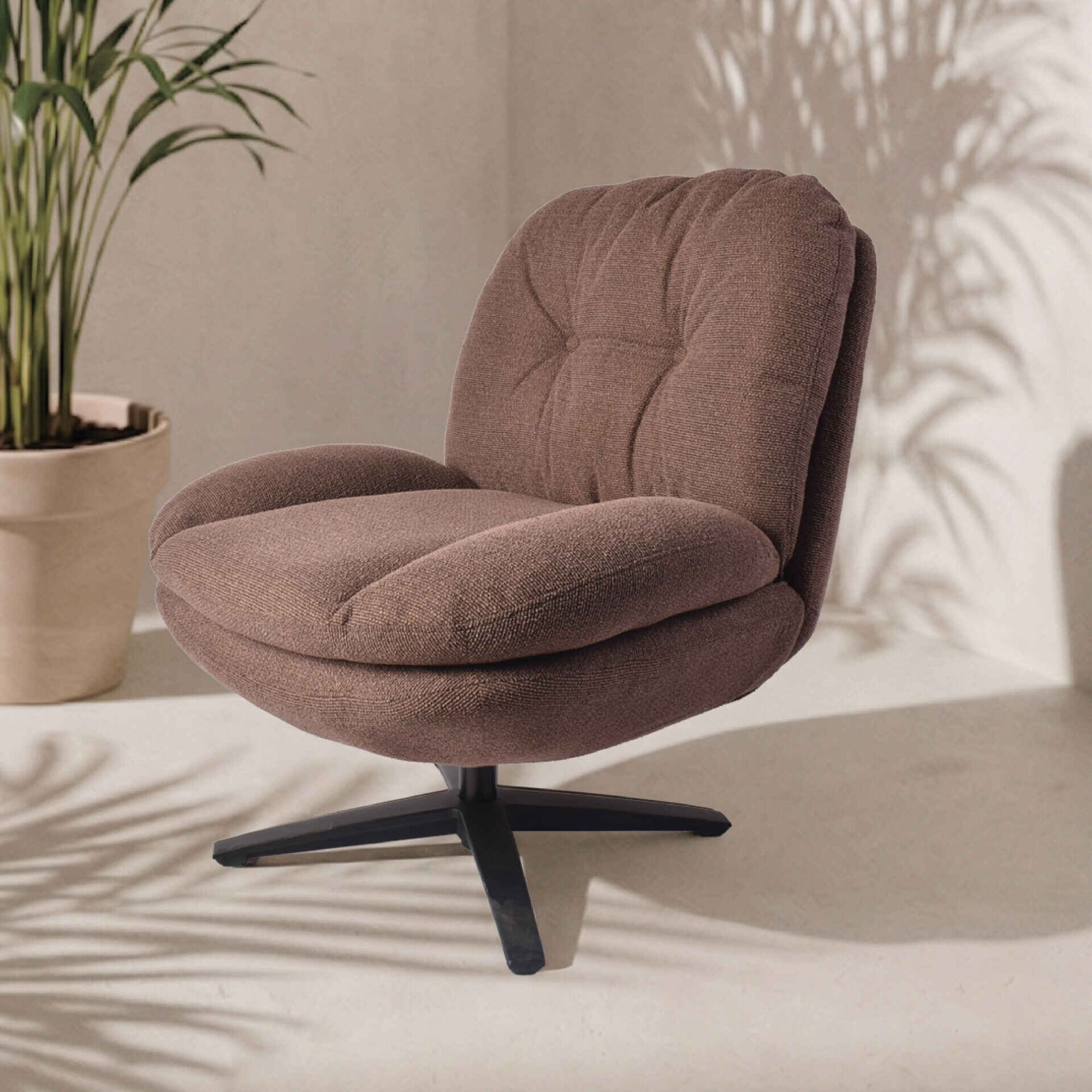 Poltrona Rotativa Mocha Aura Kasa