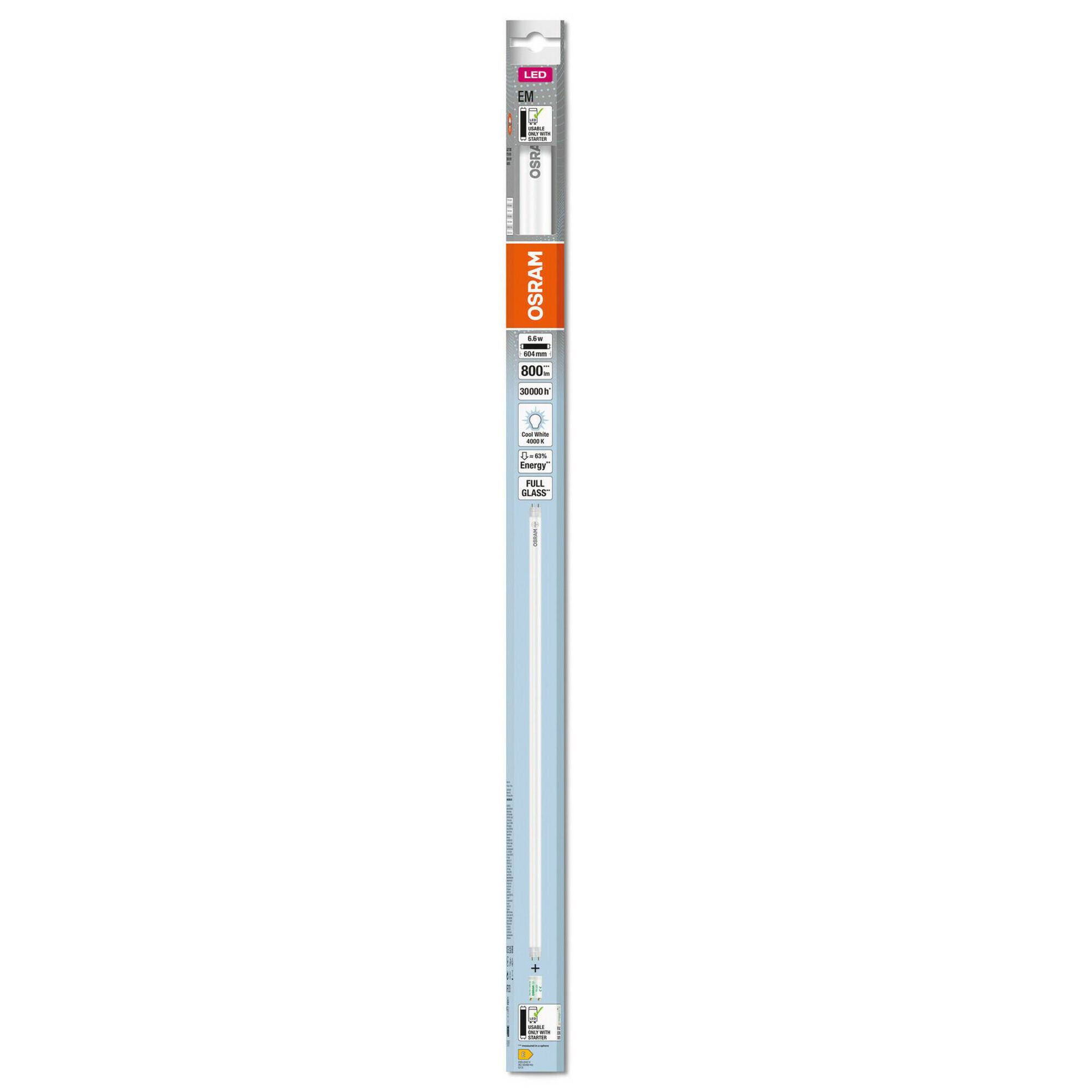 Lâmpada LED Tubo T8 600mm 4000K 6.6W