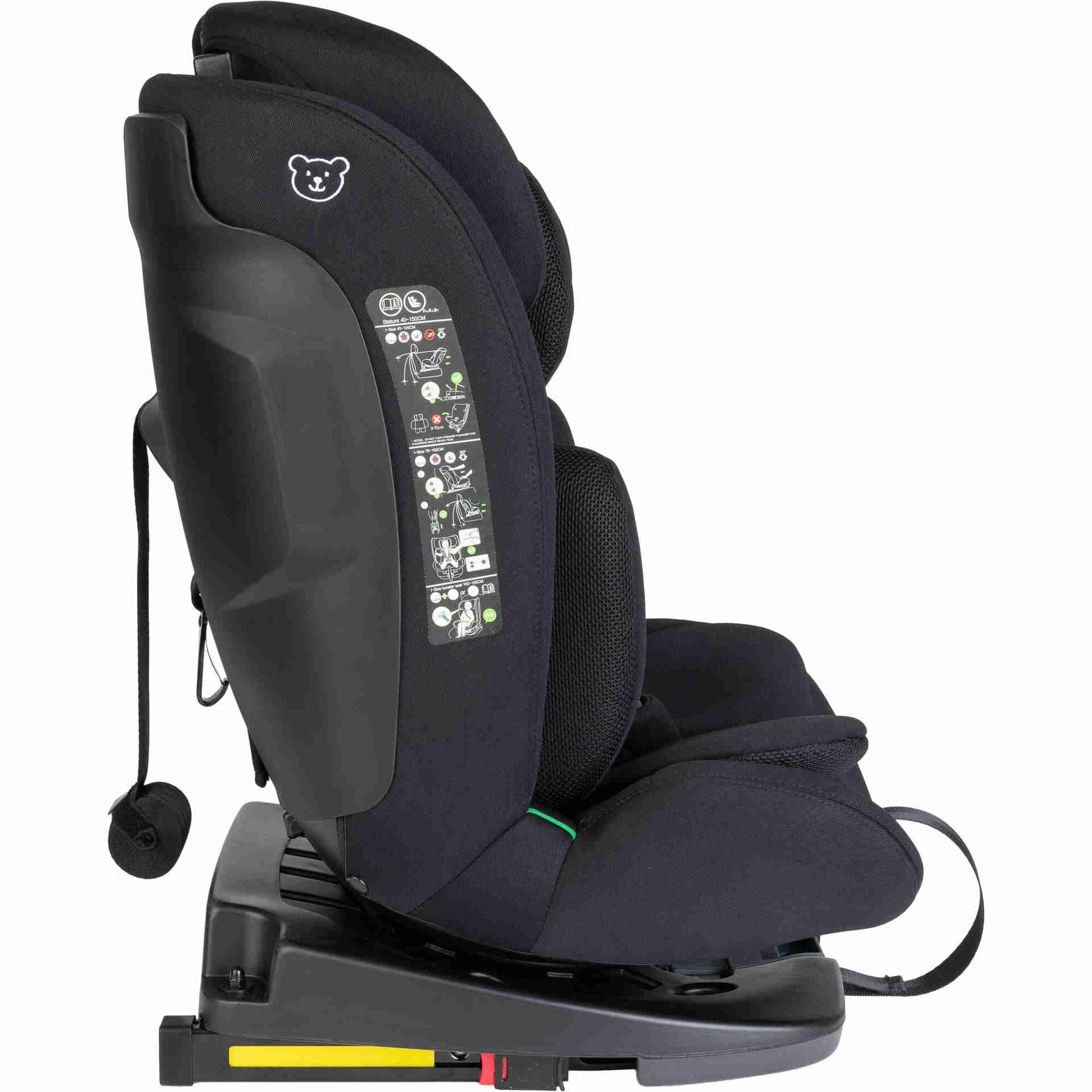 Cadeira Auto I-Size 40-150cm Preta Roadfix Happy Bear