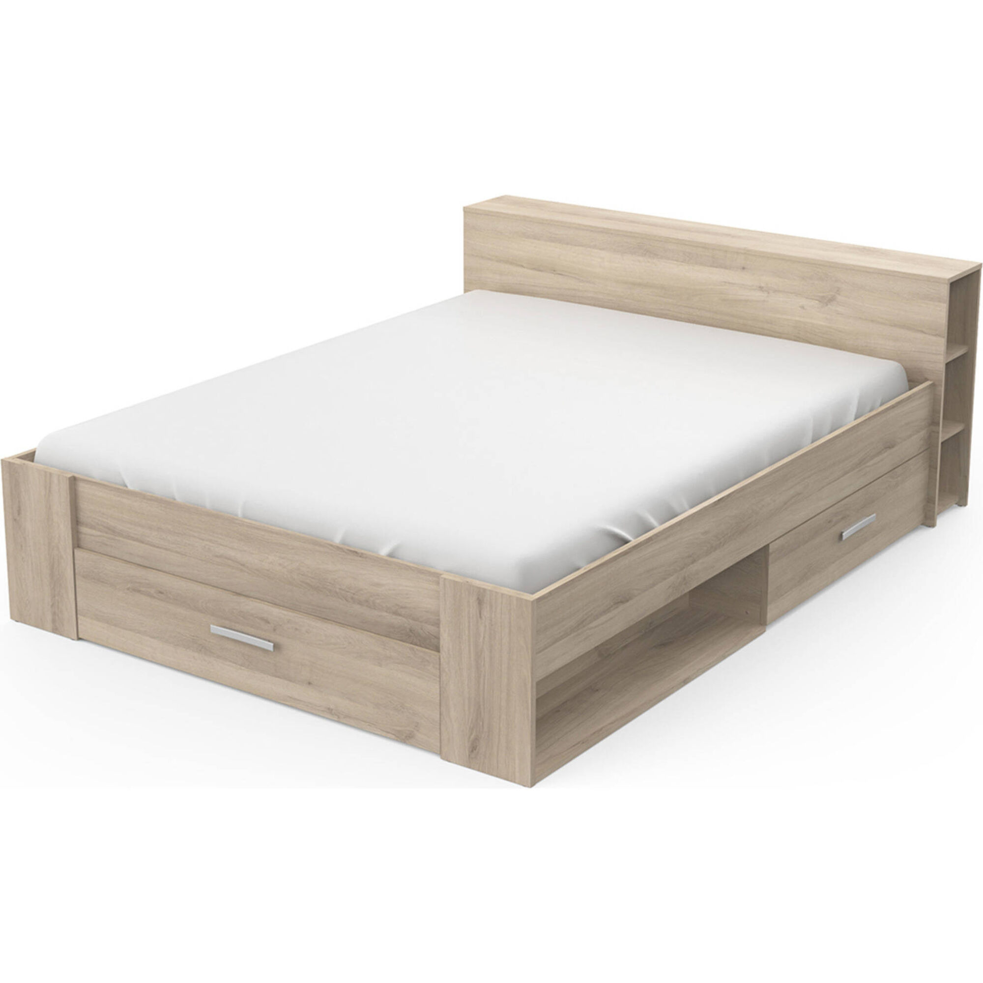 Cama Casal 169x227x74cm Carvalho Pocket Cama Casal 169x227x74cm Carvalho Pocket