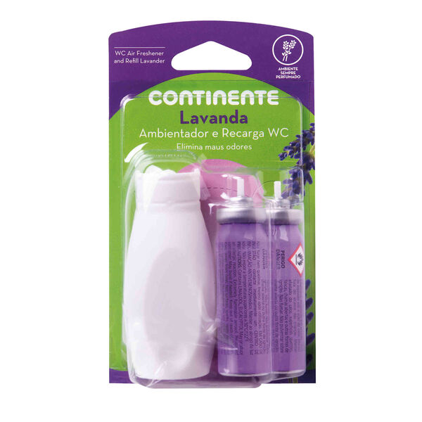Ambientador WC Spray Lavanda com Recarga Continente