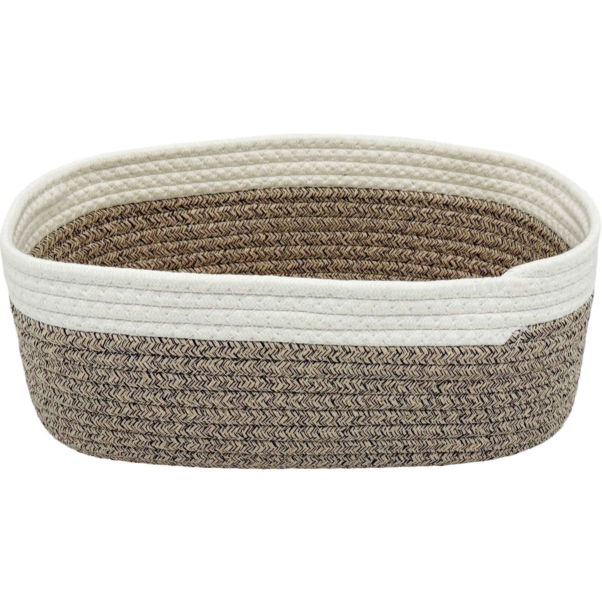 Cesto Bege e Branco Kasa