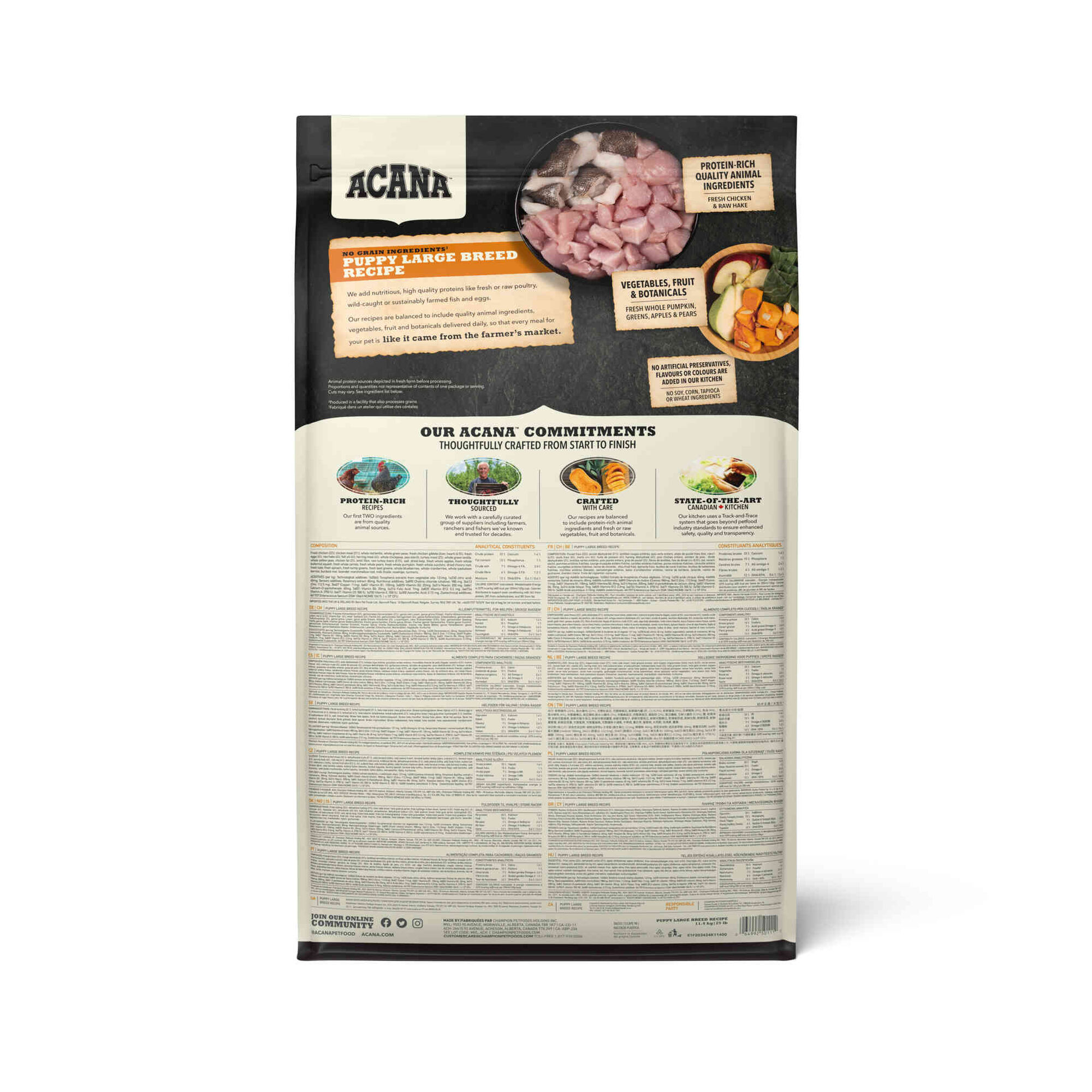 Ra&ccedil;&atilde;o para C&atilde;o J&uacute;nior Large Breed Recipe Acana