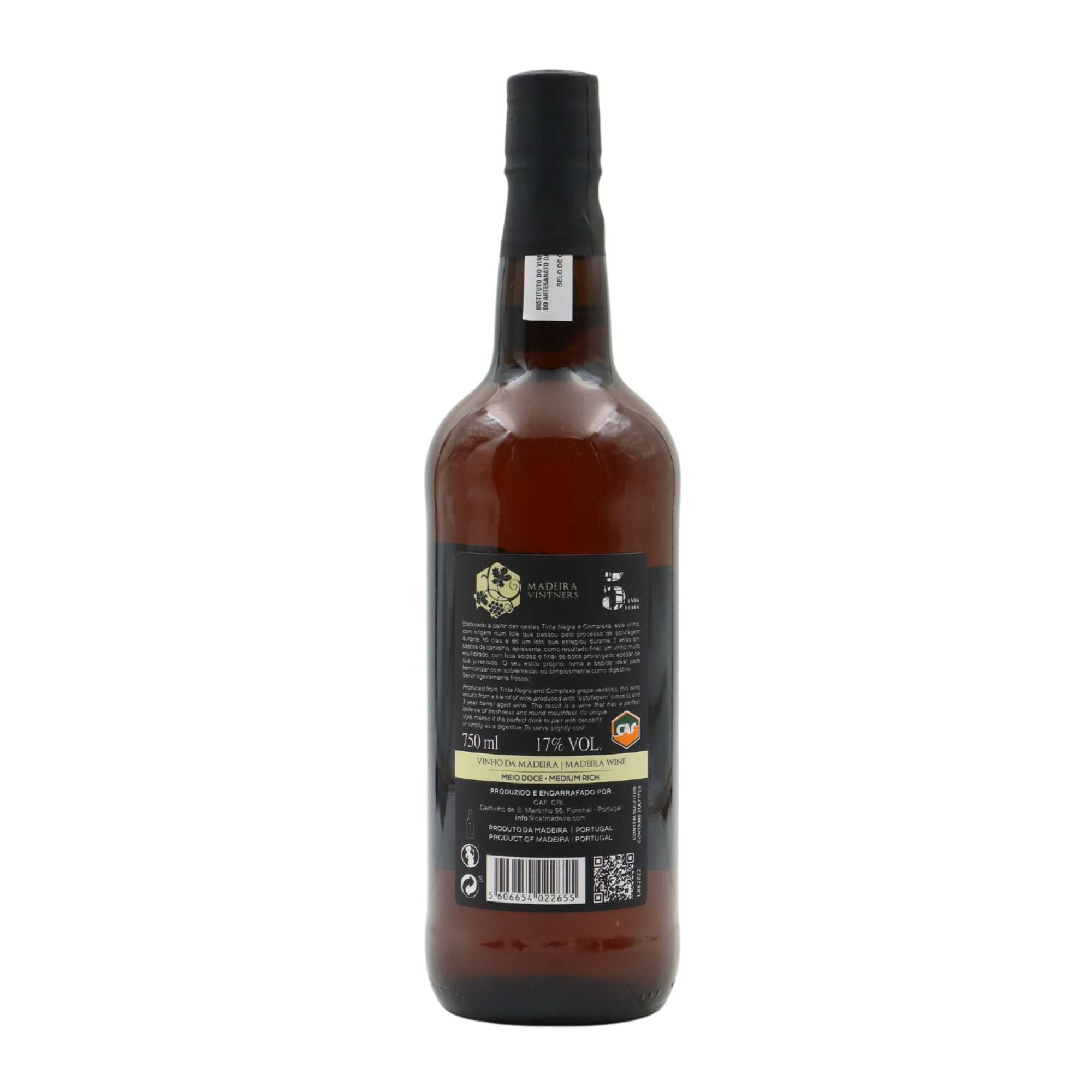 Vinho da Madeira Vintners 5 anos Meio Doce