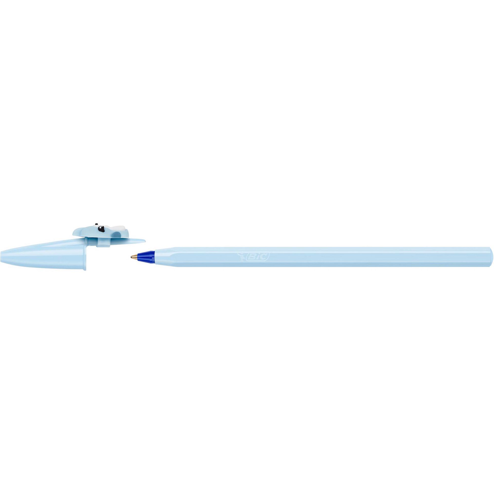 Esferogr&aacute;fica Cristal Figurine Tubar&atilde;o e Crocodilo Bic