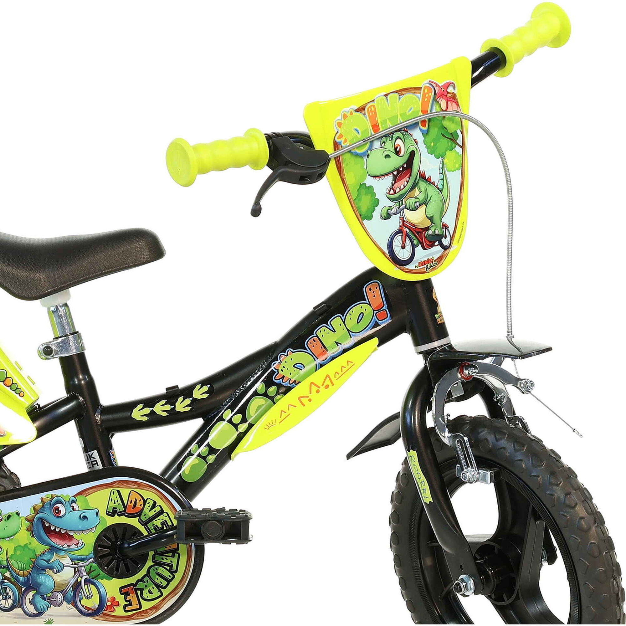 Bicicleta de Criança Roda 12'' +3 Anos Dinossauros Monovelocidade