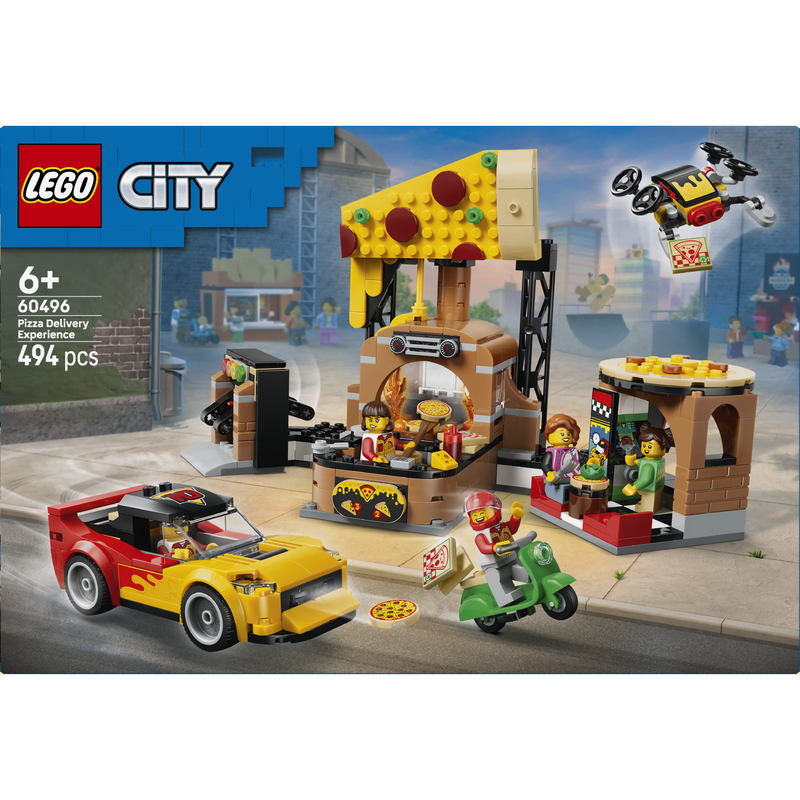 LEGO City - Experiência de Entregas de Pizza com Veículos - 60496