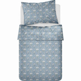 Conjunto Lençóis Algodão 160x270cm Índia Azul