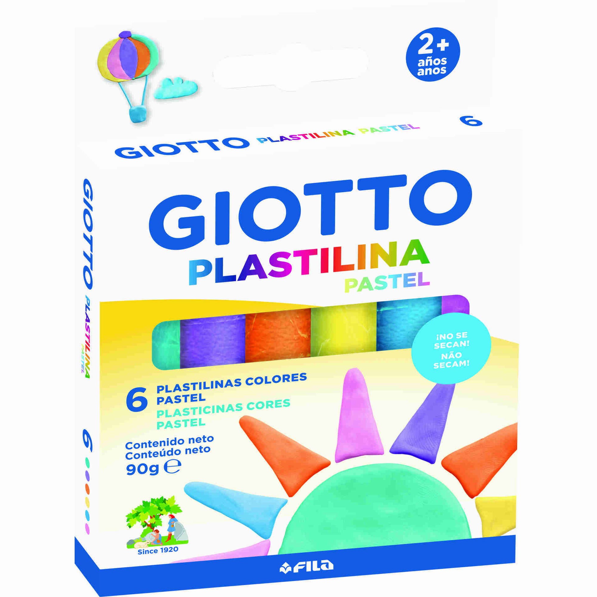 Plasticina de 6 Barras Cores Pastel Plasticina de 6 Barras Cores Pastel