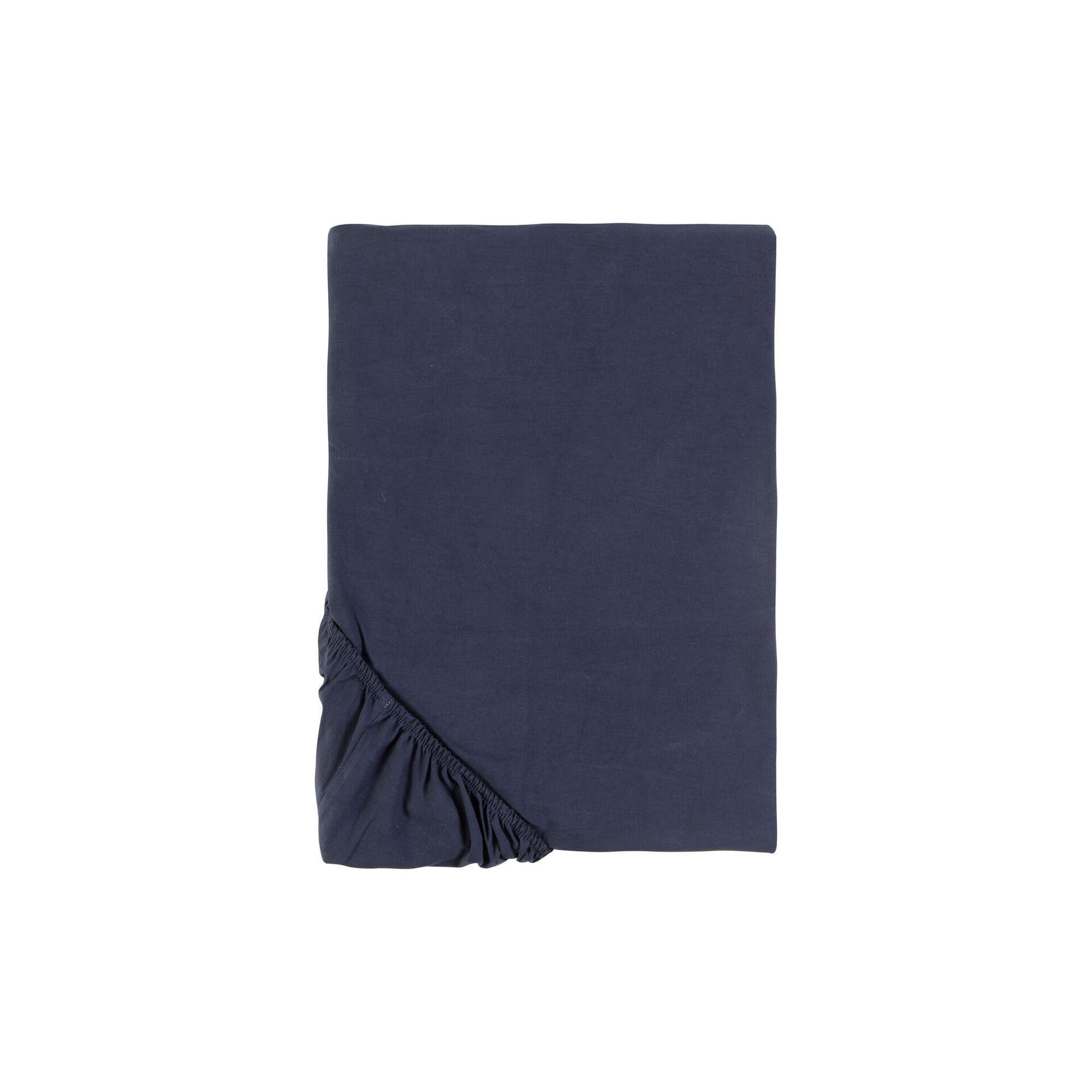 Lençol Avulso Ajustável Algodão 160x200cm Azul Marinho Lençol Avulso Ajustável Algodão 160x200cm Azul Marinho
