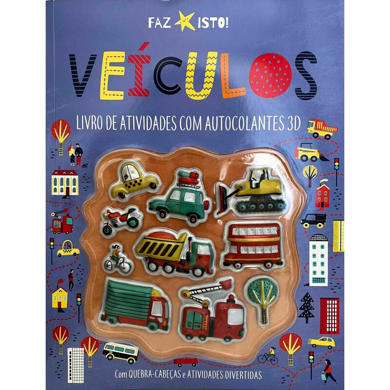 Veículos - Livro de Atividades com Autocolantes 3D de Vários Autores