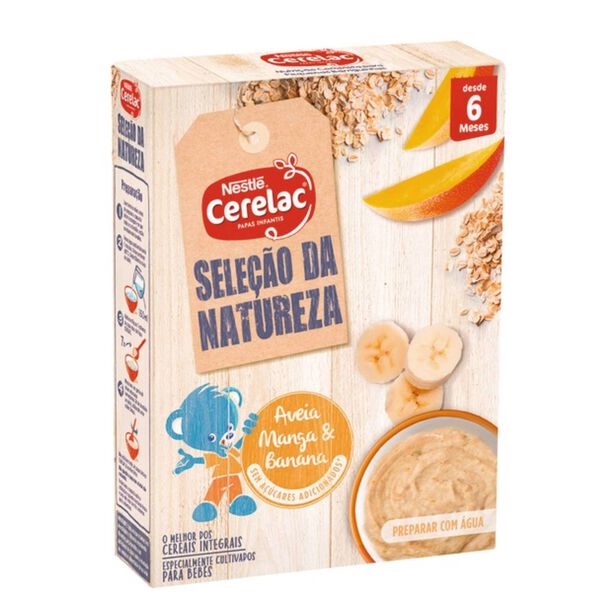 Papa Infantil Láctea Aveia, Manga e Banana Seleção da Natureza +6M Cerelac