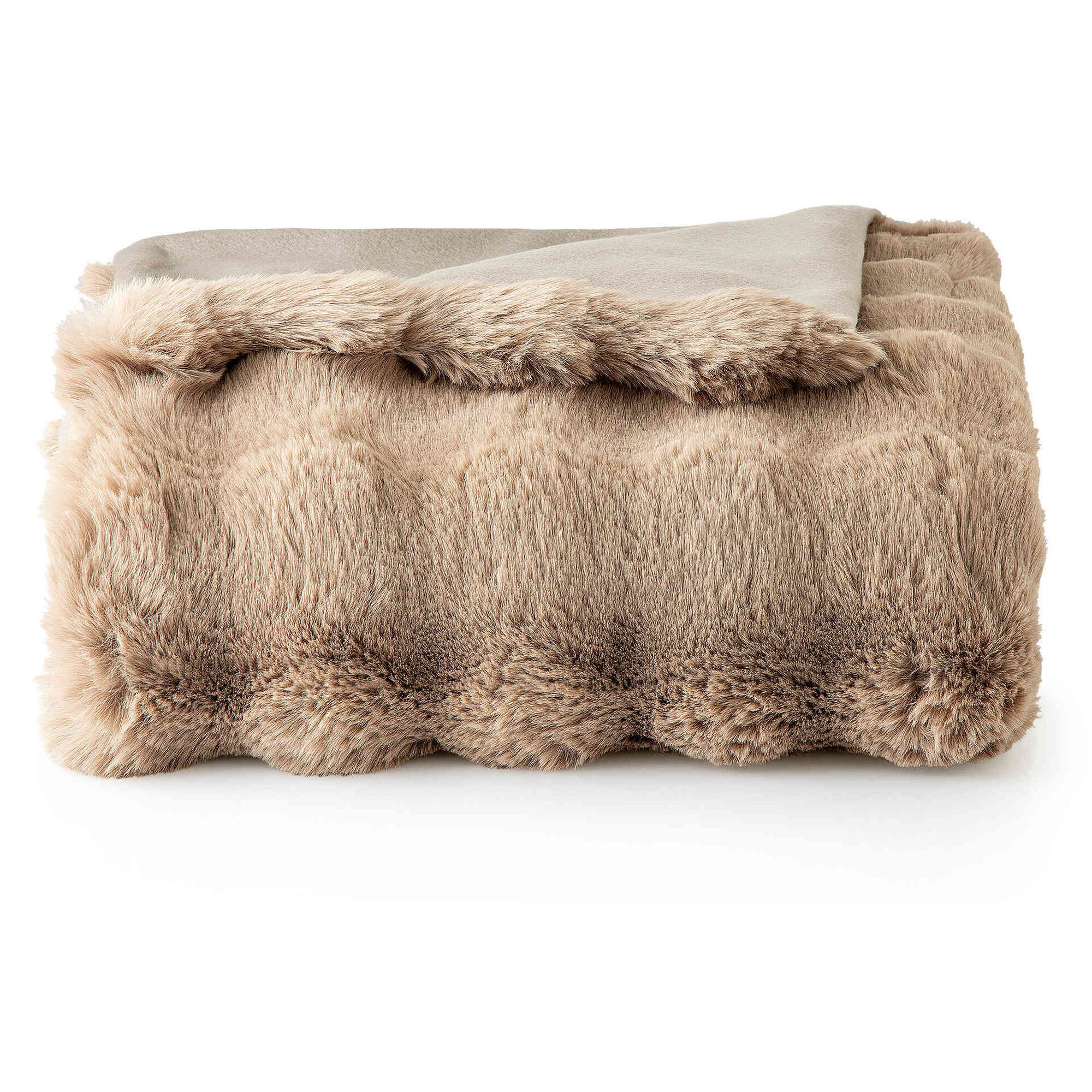 Manta Efeito Pelo 130x160xm Castanha