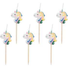 Conjunto 6 Velas Unicórnio