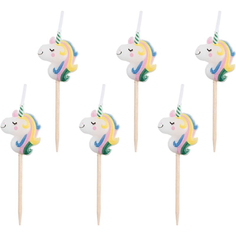 Conjunto 6 Velas Unicórnio Kasa