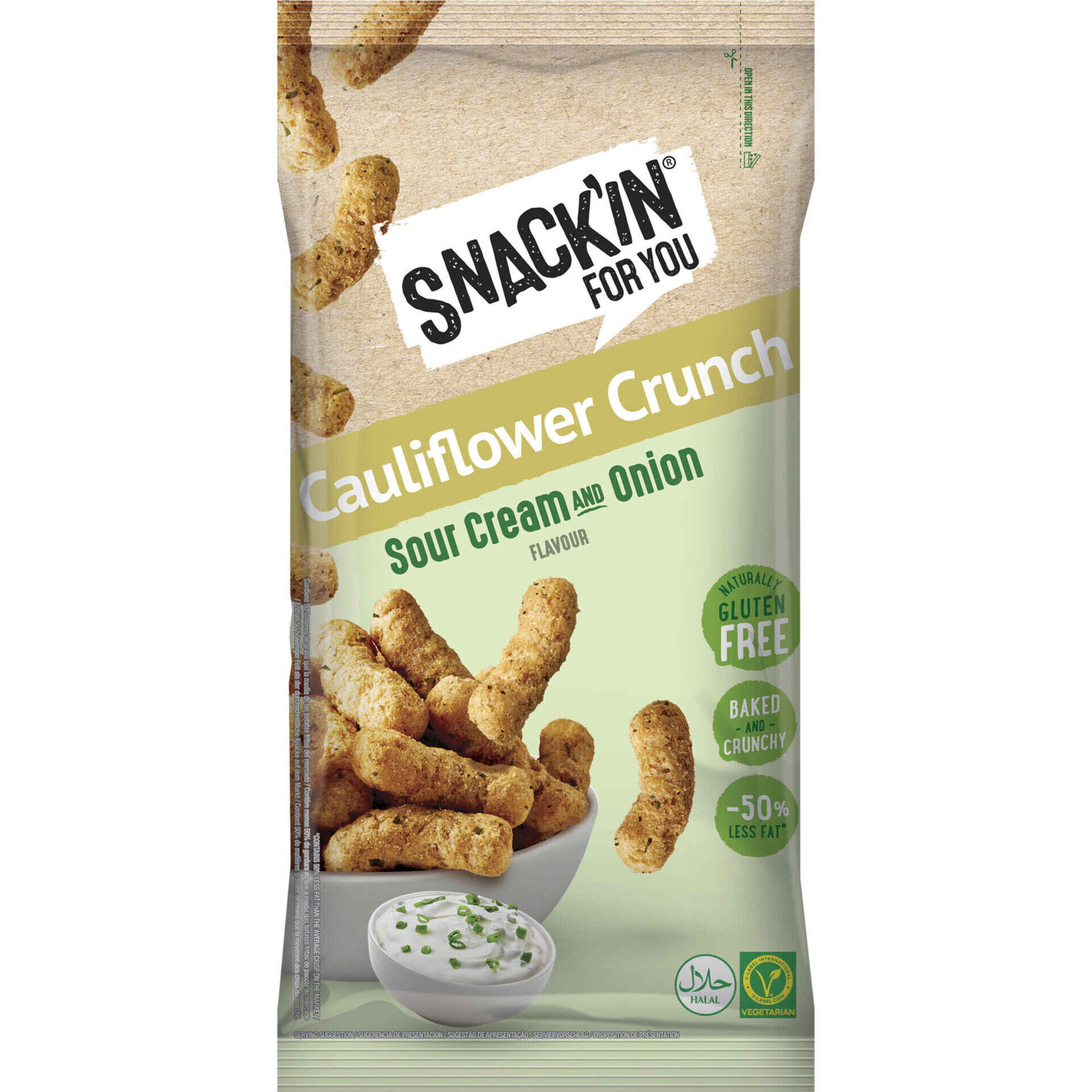 Snack Cauliflower Crunch Sour Cream e Cebola Snack'In