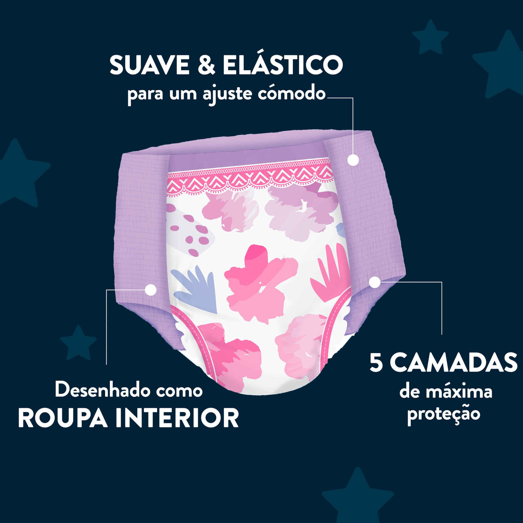 Cuecas DryNites Menina 17-30kg 4-7 Anos