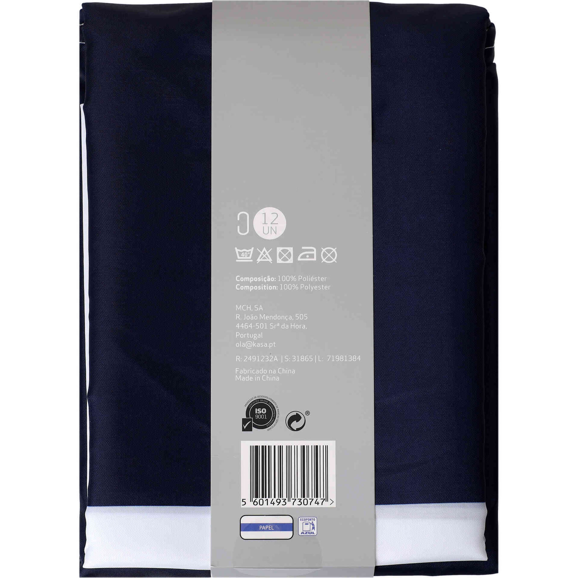 Cortina de Banho Poliéster 180x200cm Azul