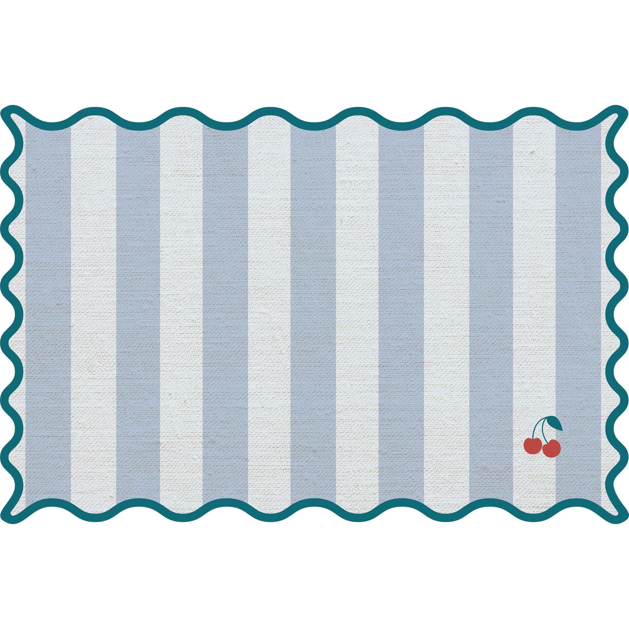 Individual 45x30cm Riscas Azul Kasa