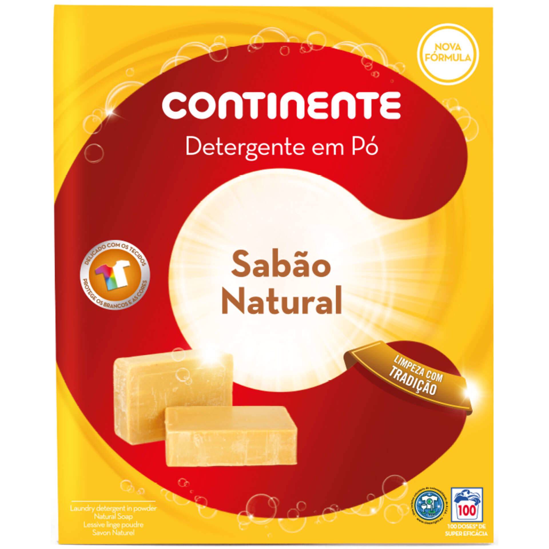 Detergente M quina Roupa P Sab o Natural 100 doses Continente
