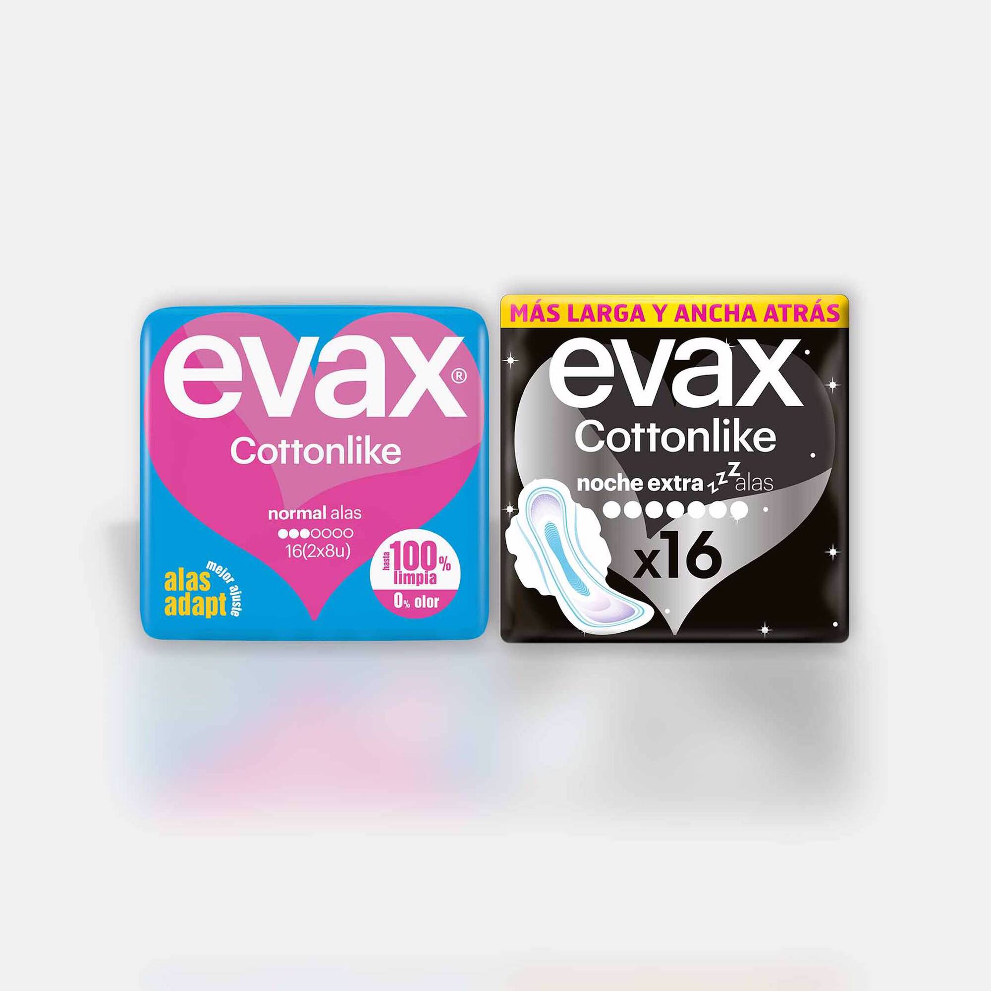 Pensos Higiénicos Cottonlike Normal + Noite Extra com Abas