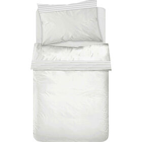 Conjunto Lençóis Algodão Percal 160x270cm Branco Nervuras