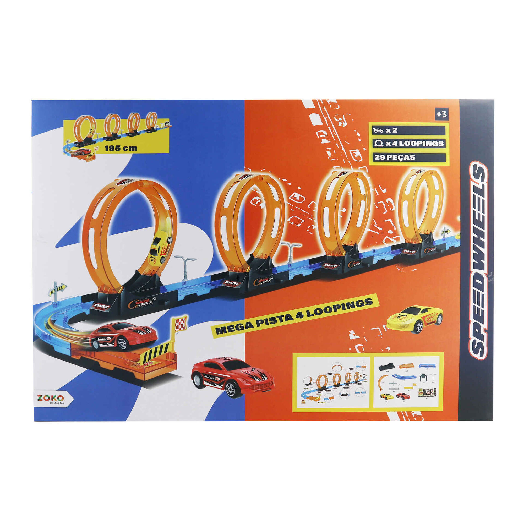 Mega Pista com 4 Loopings Mega Pista com 4 Loopings