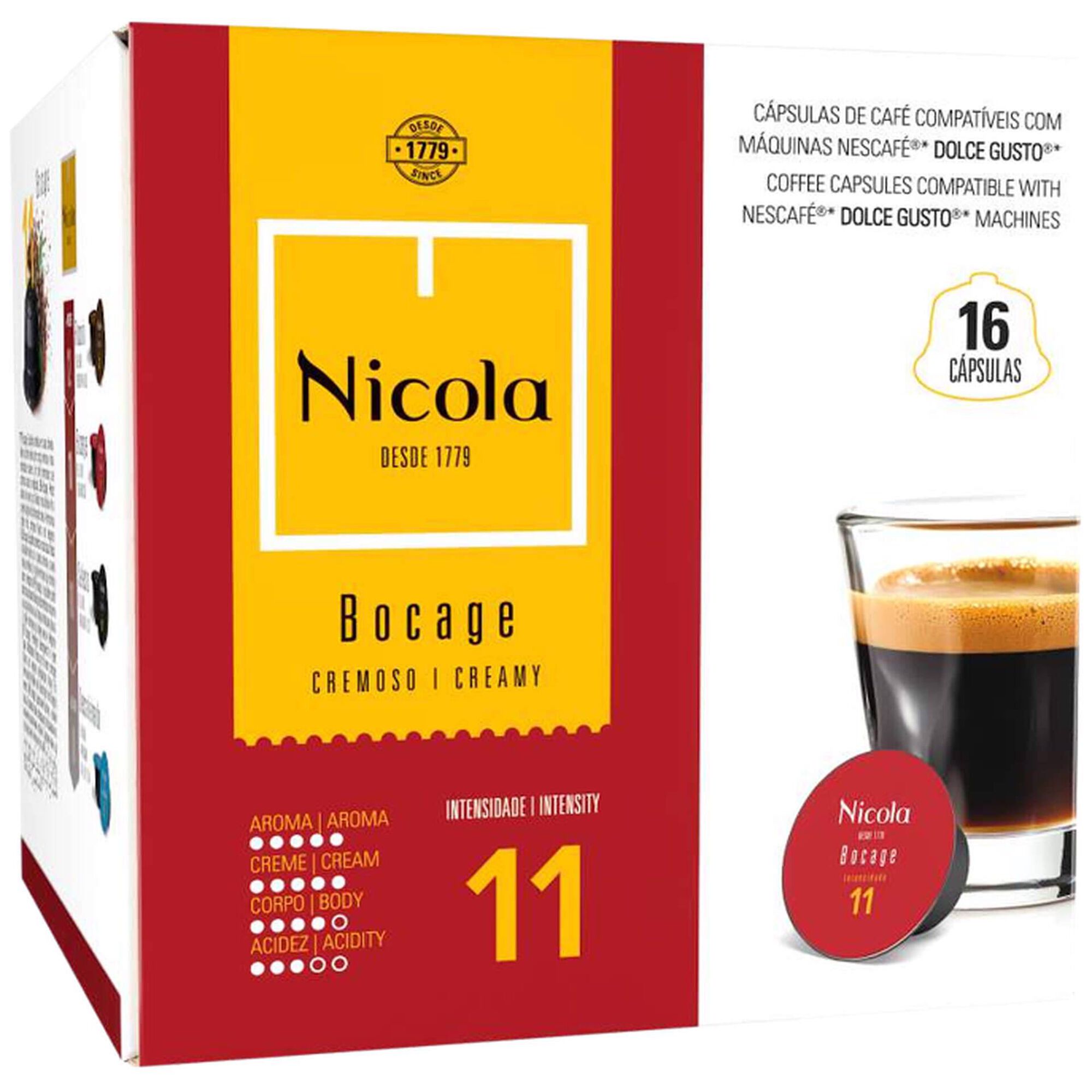 C&aacute;psulas de Caf&eacute; Bocage Int 11 Nicola