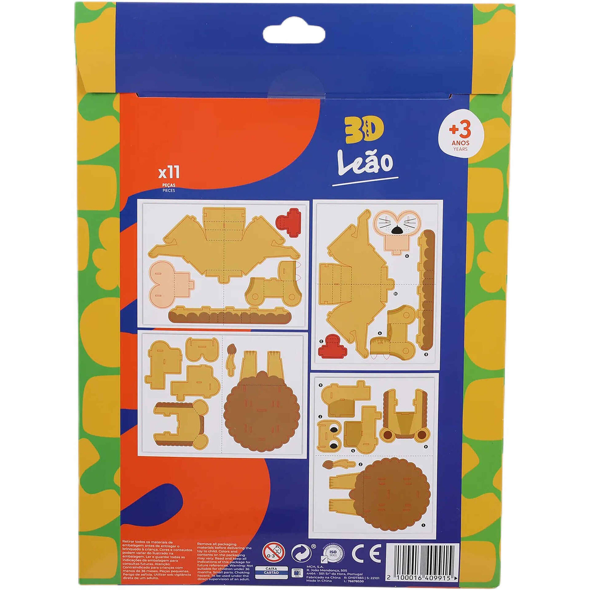Kit Puzzle 3D em Cart&atilde;o (v&aacute;rios modelos) Pintura