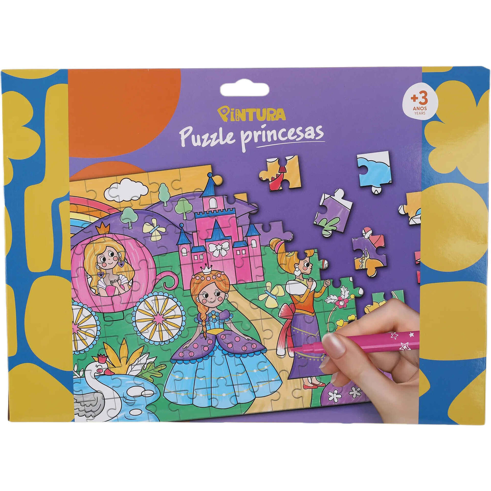 Kit de Pintura Puzzle 80 Pe&ccedil;as (v&aacute;rios modelos)