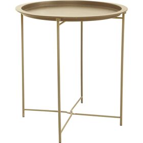 Mesa de Apoio 47cm Dourada Lecce