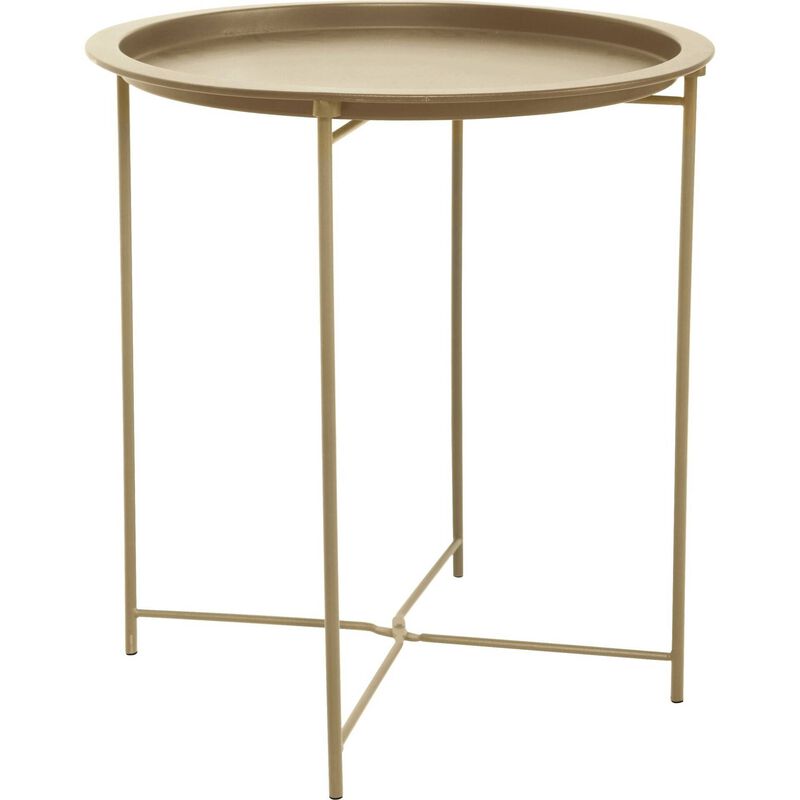 Mesa de Apoio 47cm Dourada Lecce Kasa