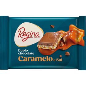 Tablete de Duplo Chocolate Caramelo e Sal Regina